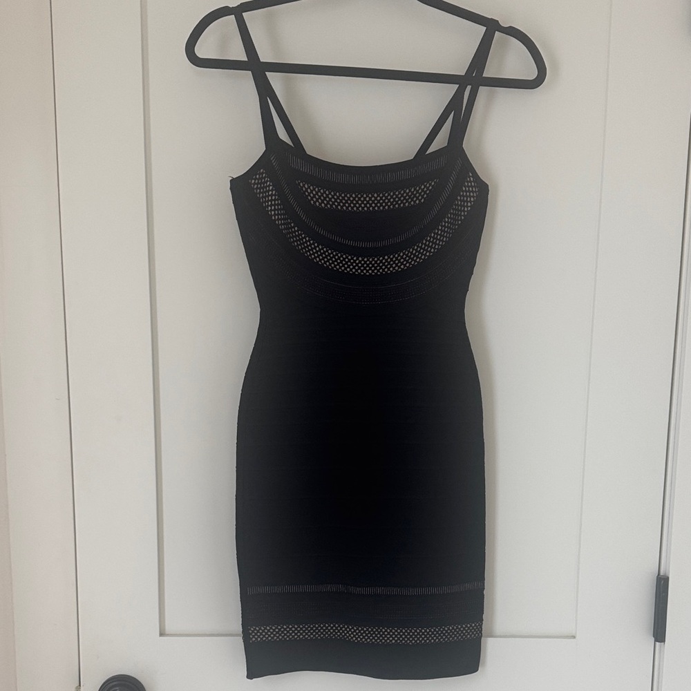 Herve Leger Black Strappy Dress size XS